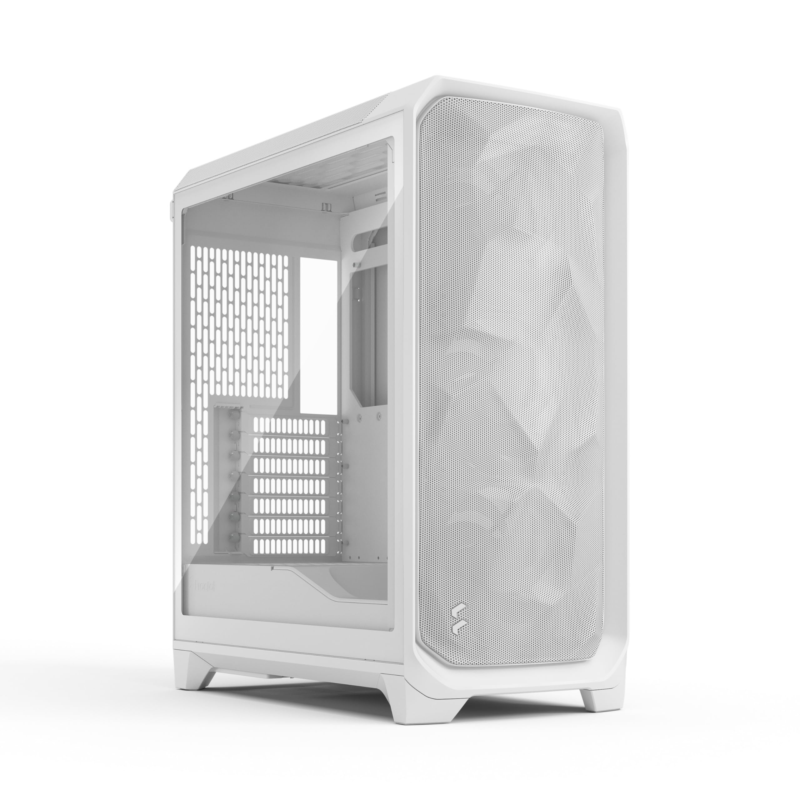 Fractal Design Meshify 3 TG, White, Mid Tower w/ Light TG, 3x 140mm Fans, USB 3.