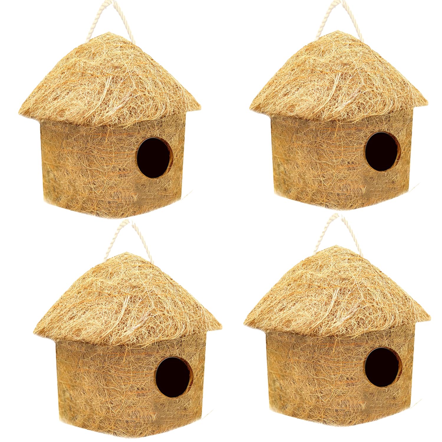 WOODAXEN Classic Bird House with Hanging Hooks U CAN Place Anywhere Pack of4 Bird House (B0CVQFYZWW) Amazon Price History, Amazon Price Tracker