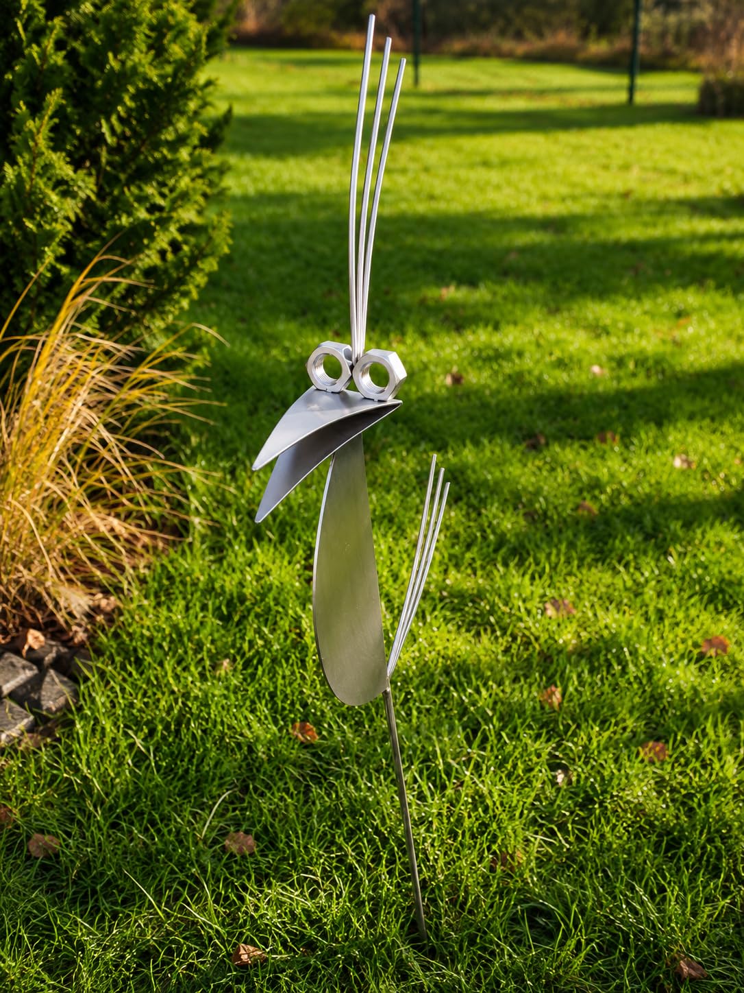 Generisch Edelstahl Vogel/Garten Skulptur 120cm Granitvogel V2A