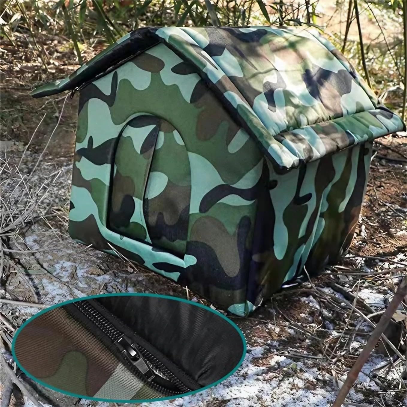 review CHRIS GOOD Camo Small Dog House Outdoor,Indoor Dog House Outside,Outdoor Cat House Waterproof,Feral Cat House,Indoor Cat House Weatherproof