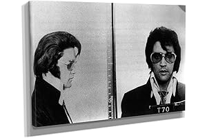 Framed Elvis Presley Police Mugshot Canvas Prints - Gallery Decor