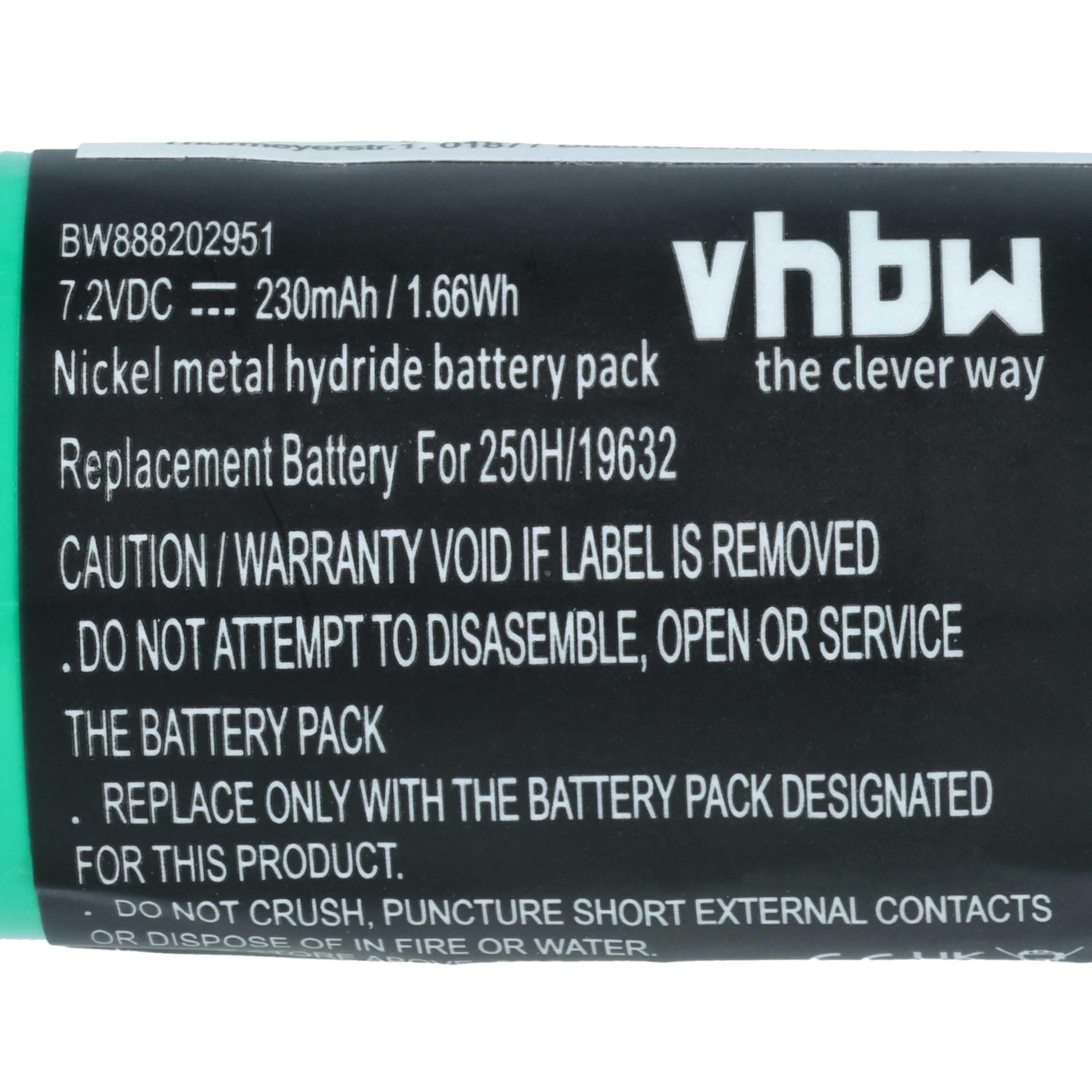 vhbw 5 x akumulator zastępczy Servox 19632 do instrumentów medycznych (230 mAh, 7,2 V, NiMH)