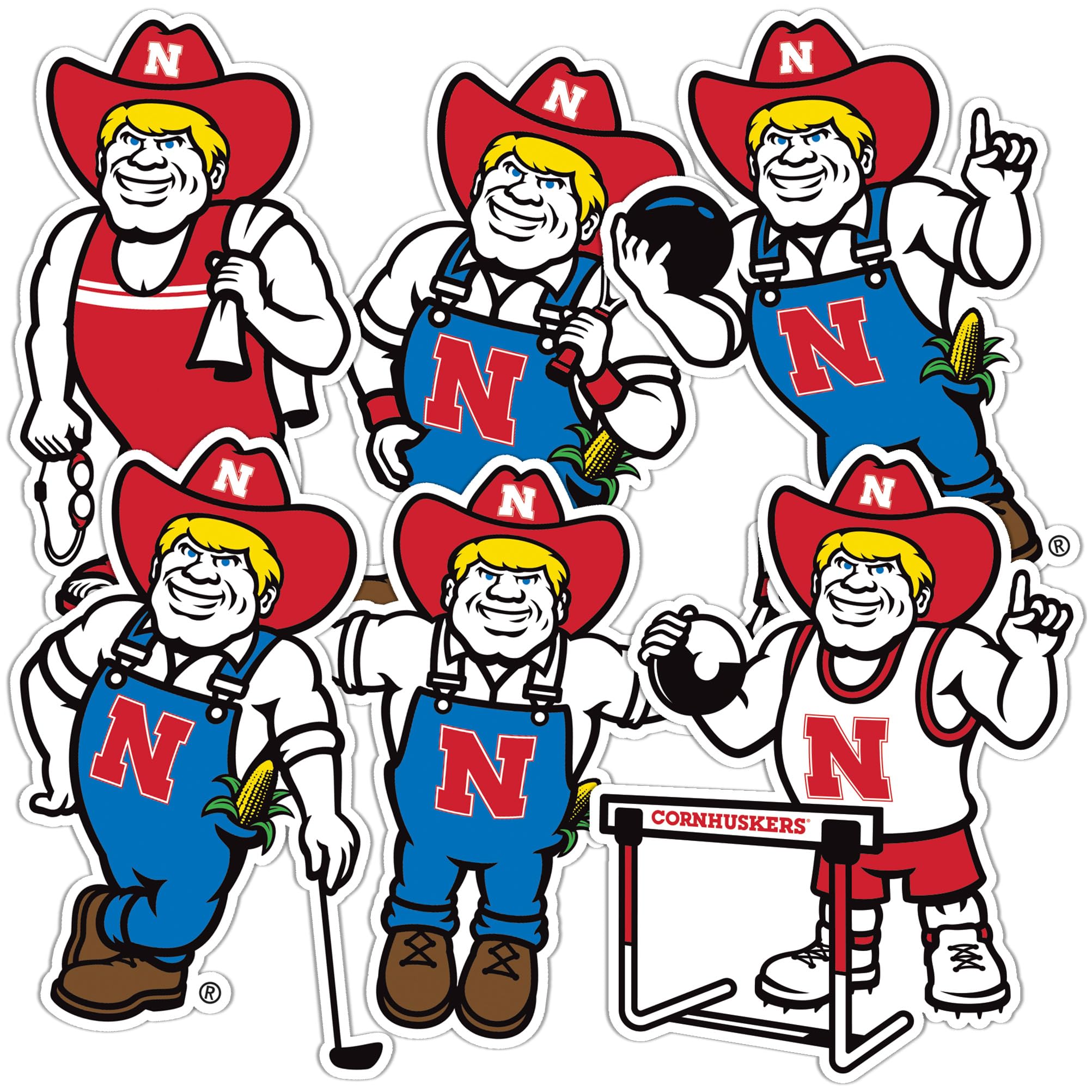 Autocollant Nebraska Huskers étanche : ne se décolle pas de la gourde