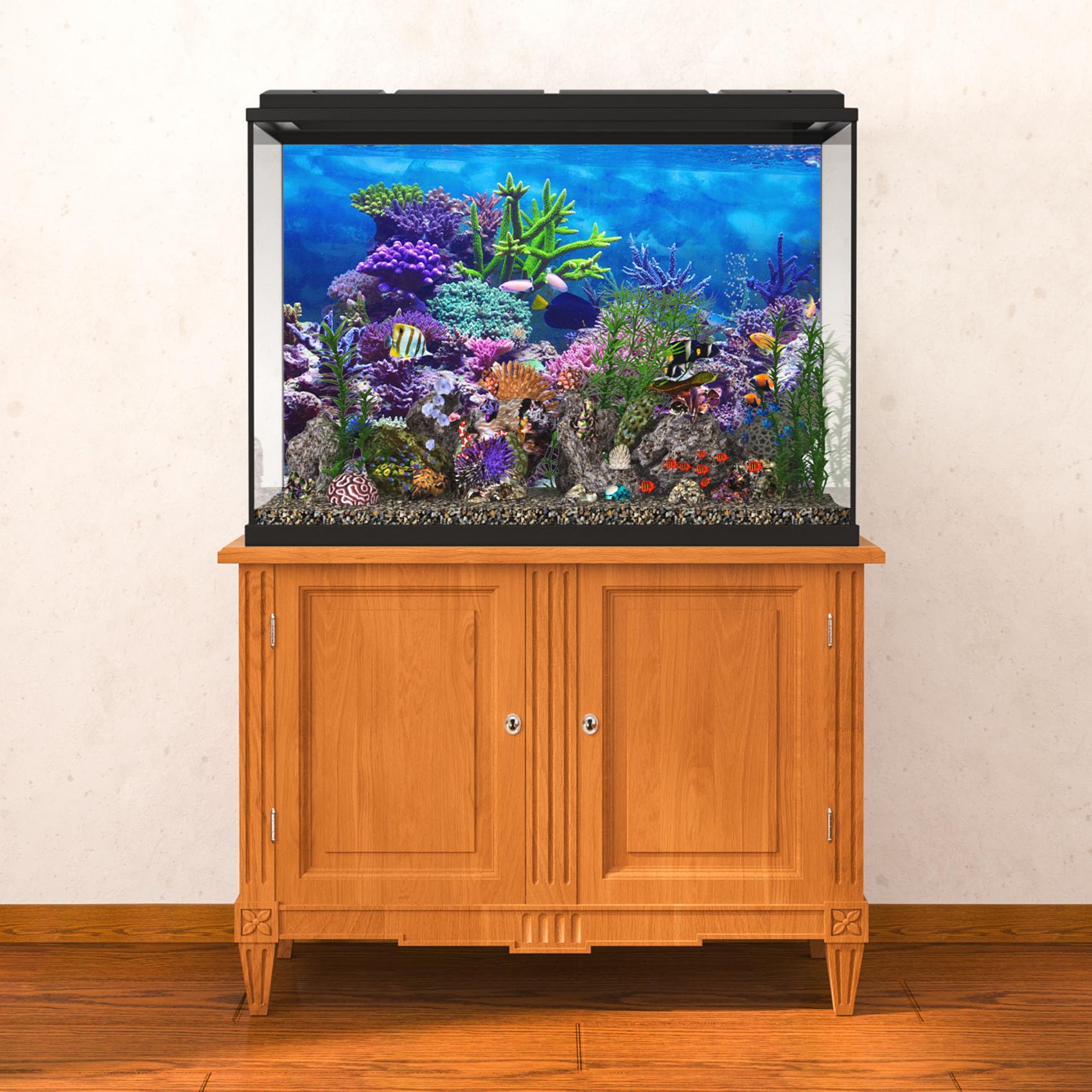 61x41cm Durevole Vinile Subacqueo Tema Acquario Sfondo Colorato Corallo Pesce Tropicale Sottomarino Mondo Pesce Serbatoio Poster Sfondo