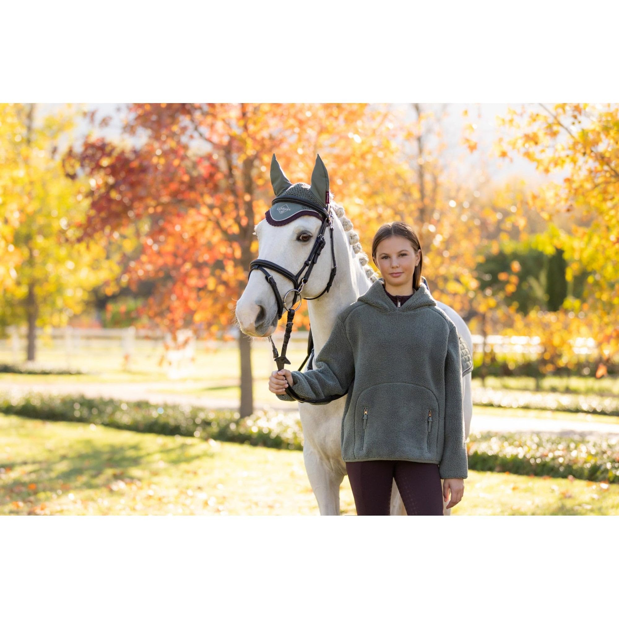 LeMieux Young Rider Avalon - Felpa con cappuccio per bambini, colore: Rosmarino