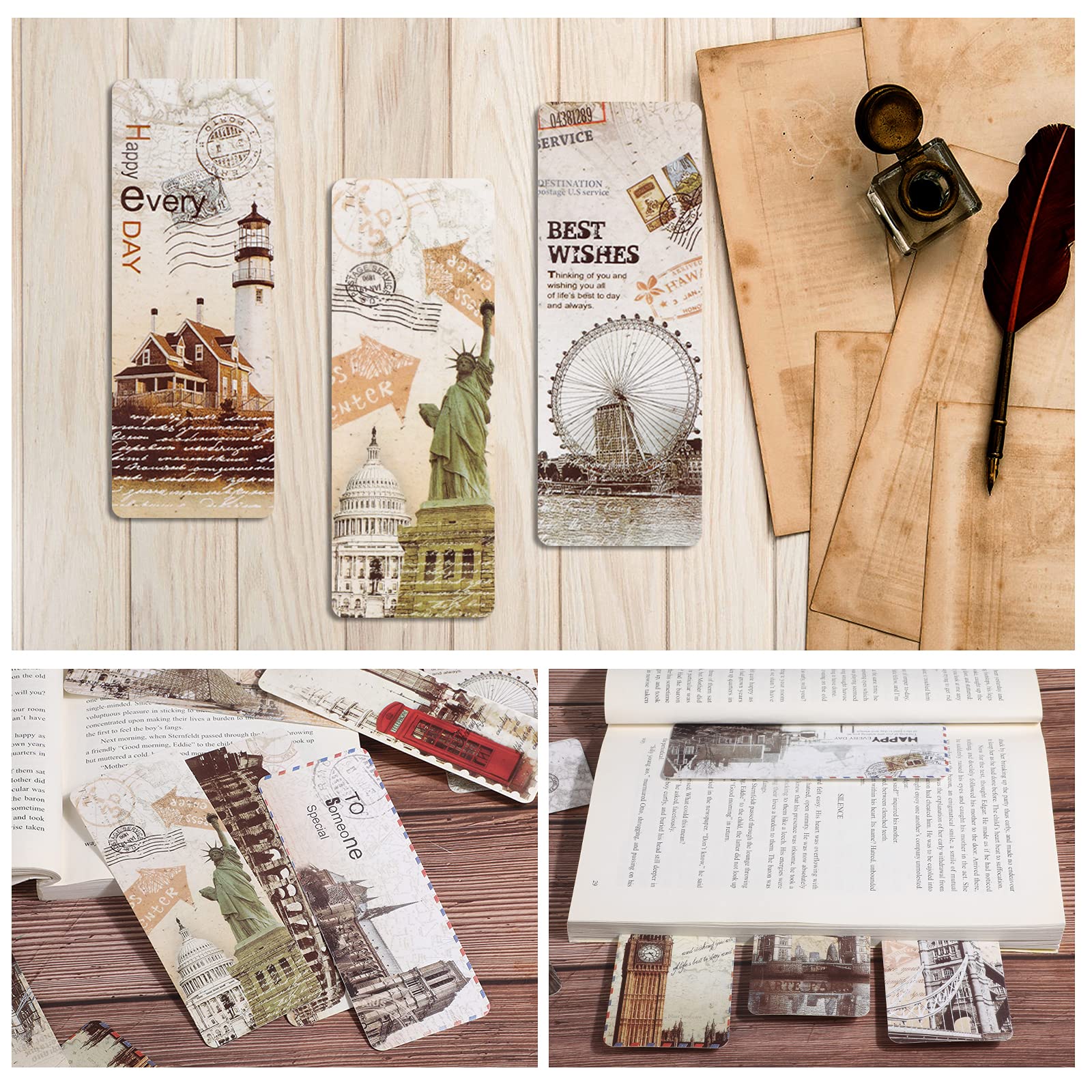 JSRQT 30 stuks vintage natuurlijke stijl papieren bladwijzers, gepersonaliseerde papieren boekmarkeringen met vlinder bloem plantenpatronen, paginaclips bladwijzer set om te lezen JSRQT 30 stuks vintage natuurlijke stijl papieren bladwijzers, gepersonaliseerde papieren boekmarkeringen met vlinder bloem plantenpatronen, paginaclips bladwijzer set om te lezen