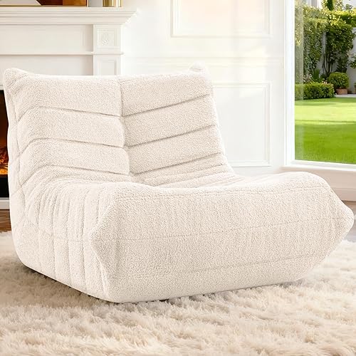 Miniatura 50 de HABUTWAY Puf Otomano, Reposapiés, Silla junto a la Chimenea, Sofá Puf Perezoso de Espuma Viscoelástica para Sala de Estar, Dormitorio, Dormitorio