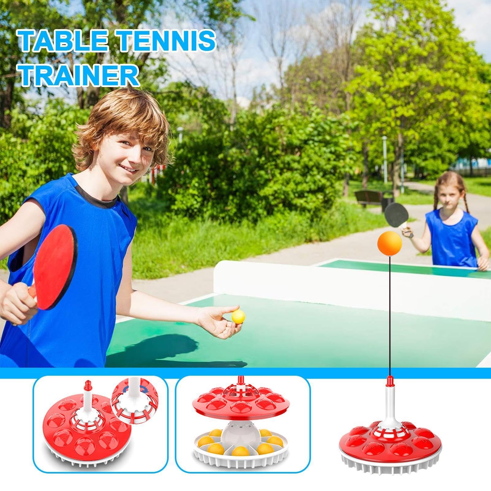 Solos - Attrezzo per allenamento da pong, attrezzo per allenamento a pong, attrezzo portatile per esercizi di velocità di reazione, set da pong e palla