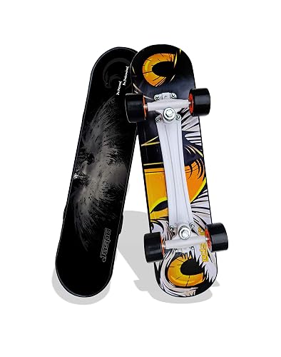Jaspo Power Kids 26" inches Skateboard for Beginners Boys & Girls (6 Years & Above, Skate-Board, Vinyl, Black)