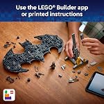 LEGO DC Batman : Jouet de construction logo de Batman - Décor de chambre de super-héros pour enfants, garçons et filles, à partir de 12 ans - avec figurines classiques et dorées - Idée cadeau pour anniversaires et fans - 76330