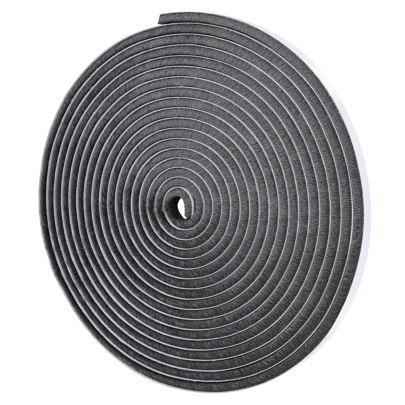 COUMENO 10m Premium Brush Weather Stripping, 9mm x 23mm, Self-Adhesive Draught Excluder for Windows & Doors. Light Blocking & Dustproof Seal Strip for Sliding Doors, Wardrobes, Cabinets (Grey)