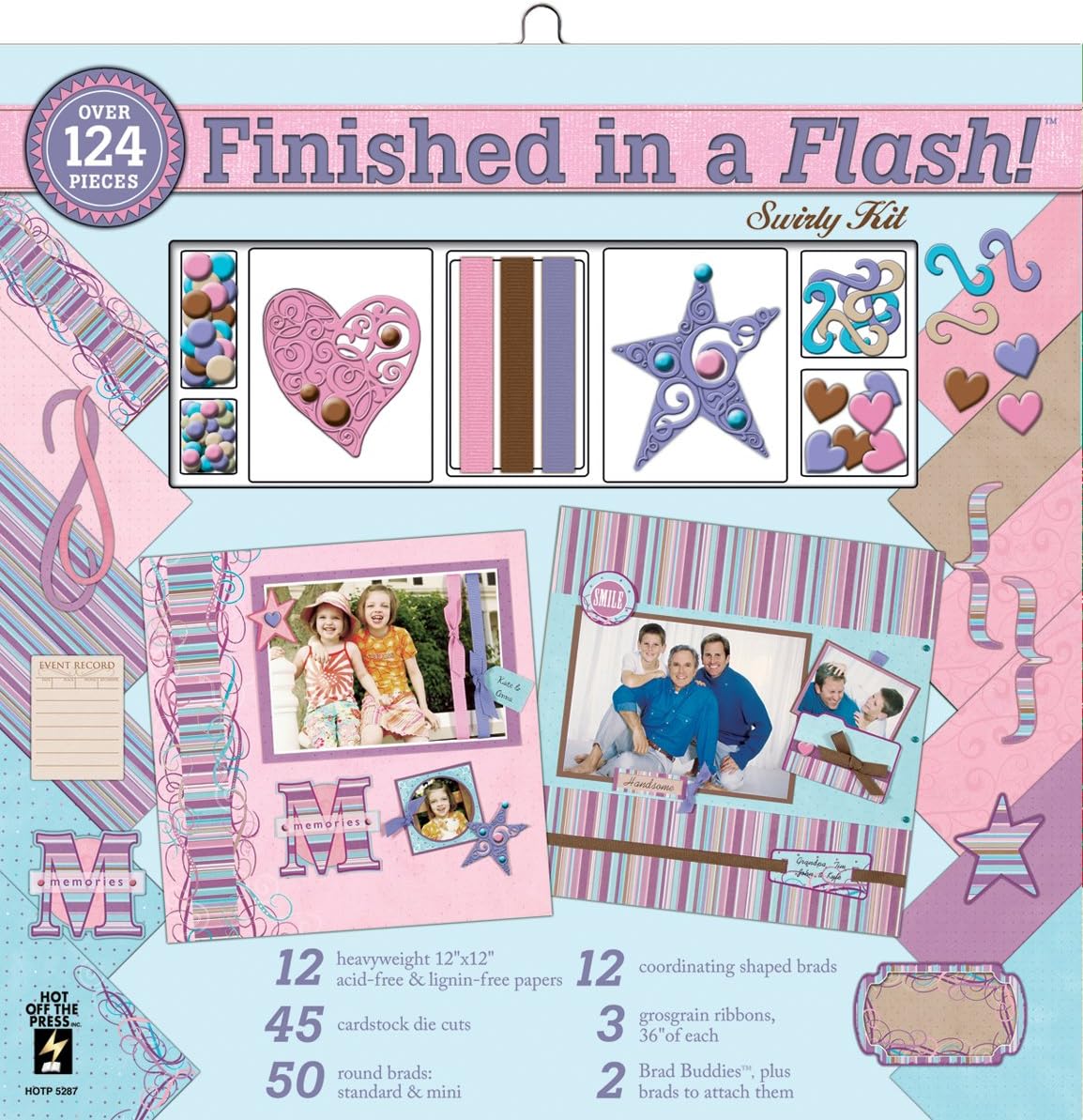 Hot Off The Press Finished in A Flash Page Kit 12"X12"-Swirly