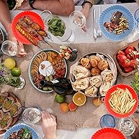 Vista 7 de AGSYFFD Sartén de silicona de silicona de 8.6 pulgadas, sartén de silicona para freidora de aire, sartén de silicona antiadherente, accesorios