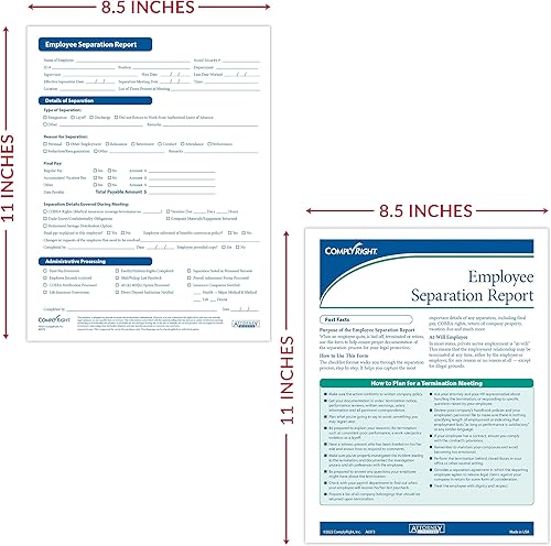 Miniatura 14 de Formulario de evaluación de desempeño 8-1/2" x 11" Gestión de recursos humanos y empleados Paquete de 50