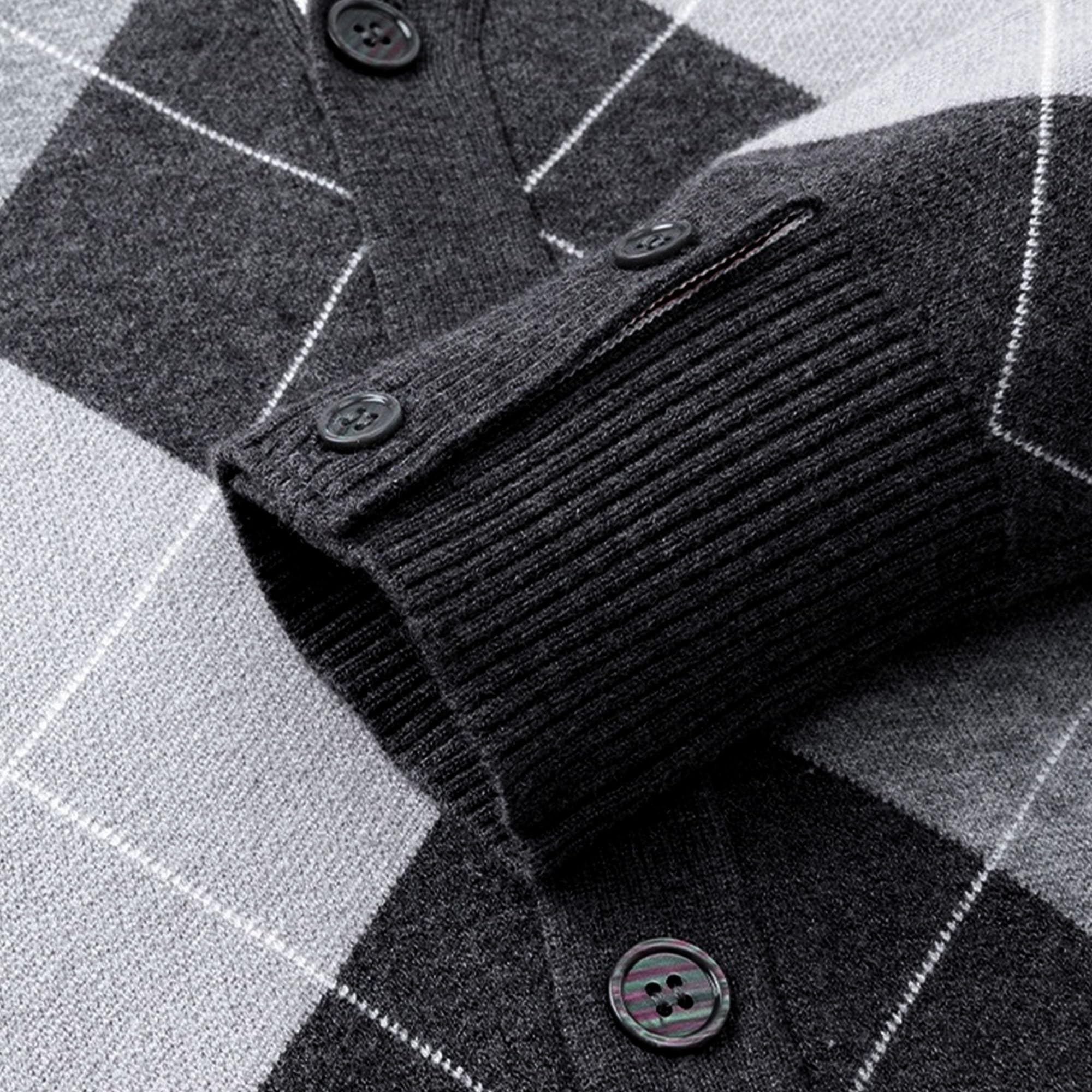 Cardigan da uomo casual a maniche lunghe lavorato a maglia con bottoni