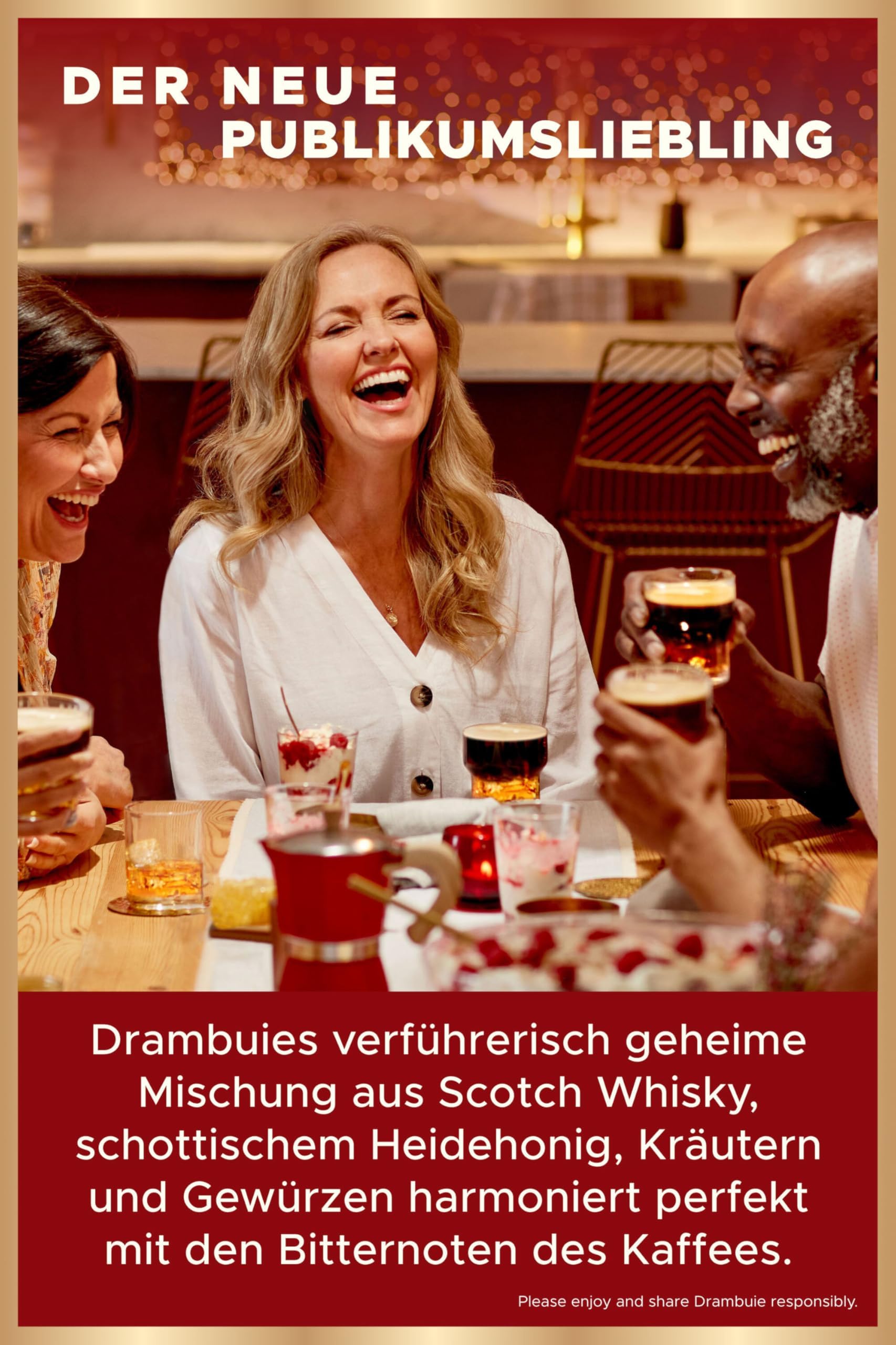 DRAMBUIE – Scotch Whisky Likör – Mit Heidehonig, Kräutern & Gewürzen – Süß, würzig & komplex – 40% vol. – 0,7 l