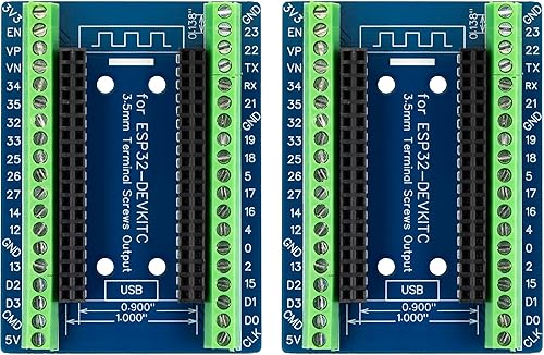 Miniatura 1 de para placa de ruptura ESP32 0.138 in  0.14 "Terminal GPIO Placa de expansión para 0.9"1.0" Tamaño ESP32 módulo ESP-WROOM-32 ESP32-DevKitC (paquete