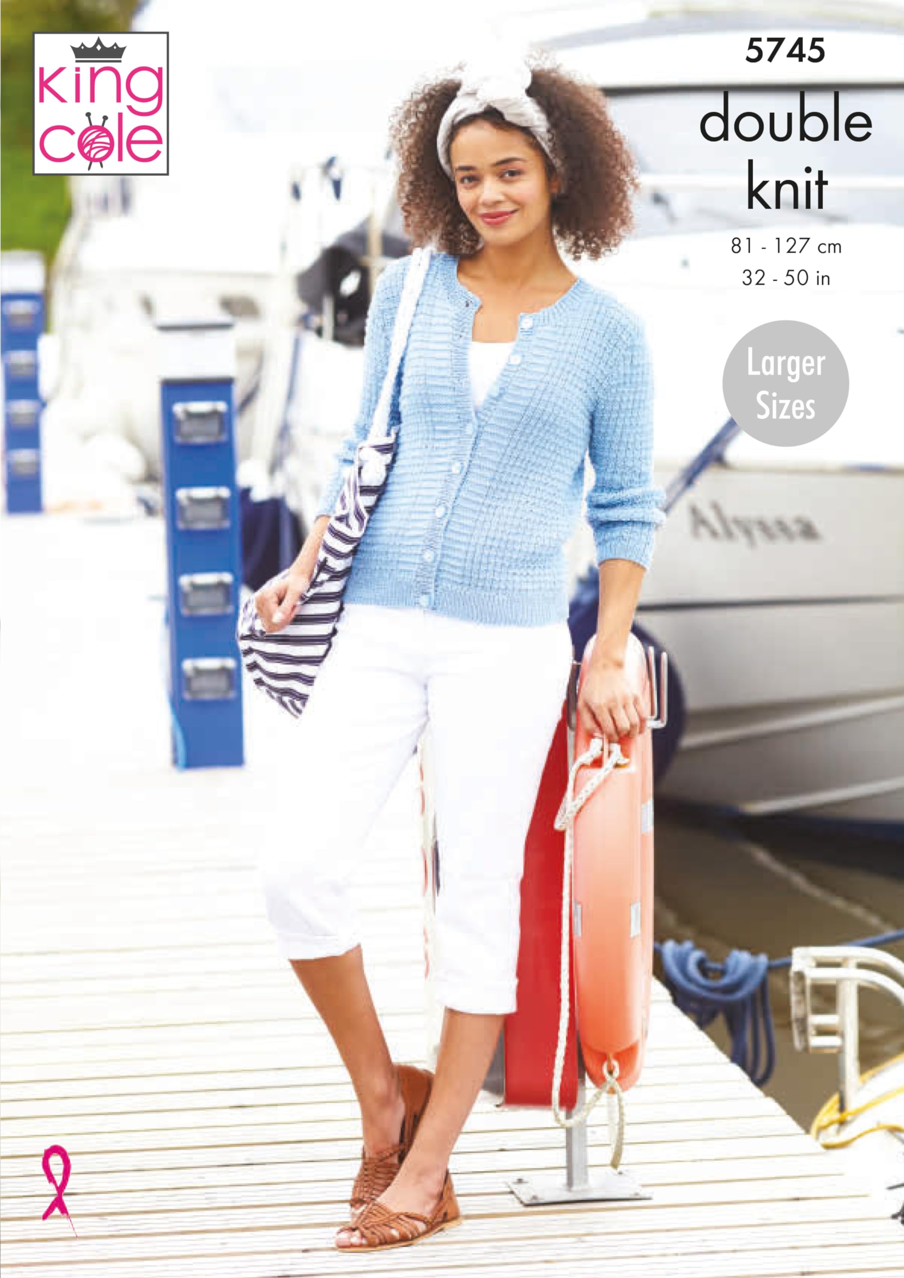 King Cole Cottonsmooth DK Knitting Pattern 5745 - Cardigans, Tops Pattern - 32-50 Inches