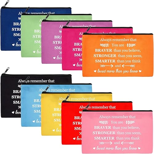 Reginary 20 bolsas de cosméticos para mujer, espaciosas bolsas de maquillaje con cremallera, bolsa de aseo de viaje, organizador de accesorios, 7 x