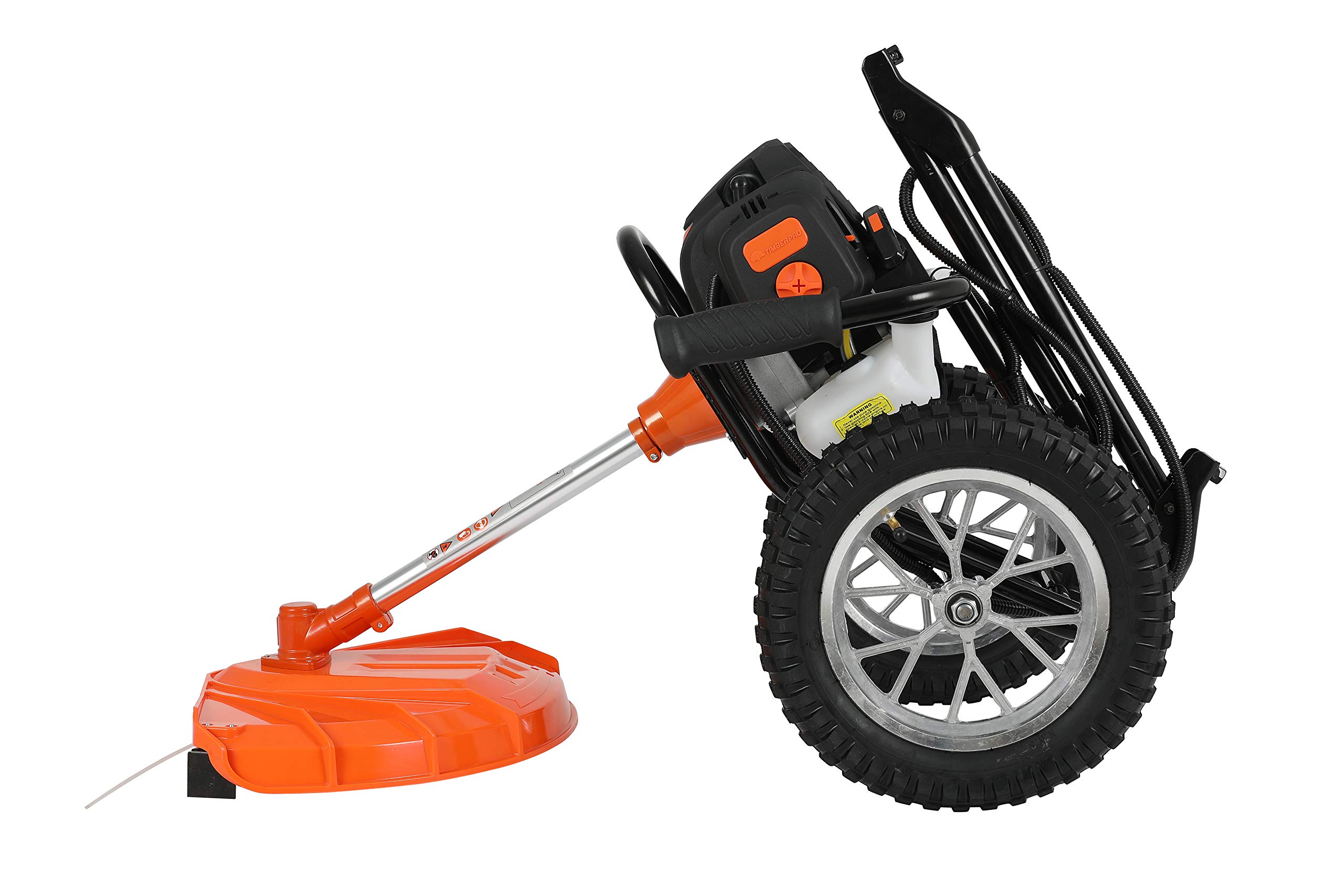 TIMBERPRO Desbrozadora con Ruedas de 52 cm³, con 2 Cabezales de Corte.