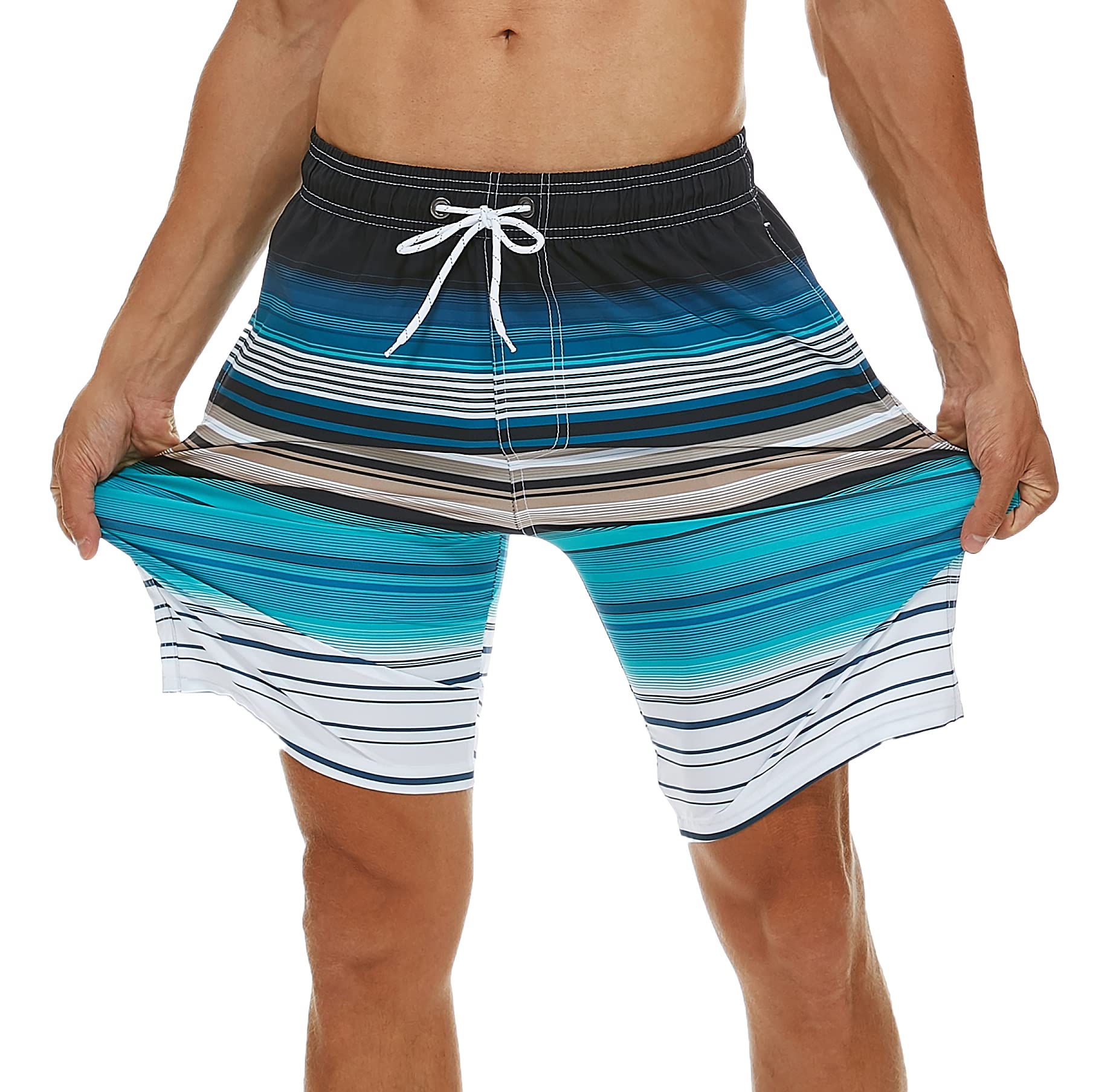 SILKWORLDmens Beach Swim Trunks