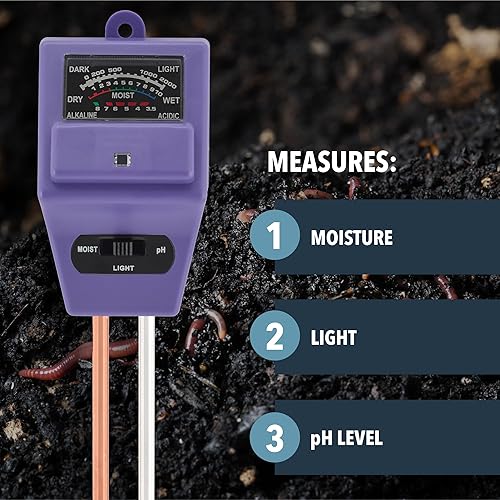 Miniatura 2 de Worm Nerd WN39 - Contenedor de compostaje y suelo de jardín 3 en 3.3 ft para medir la humedad, la luz, el pH, morado