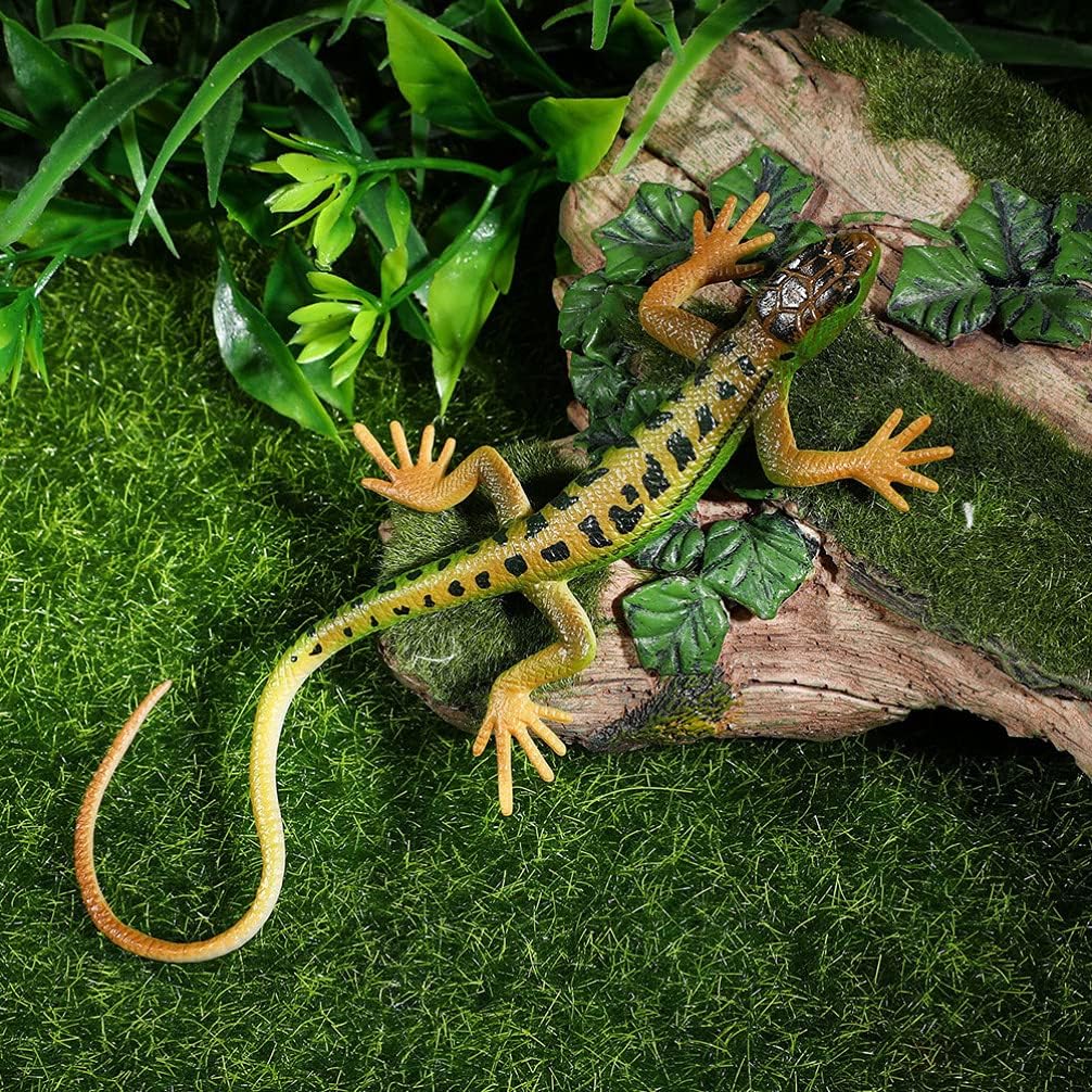 NUOBESTY Lizard Figurine Fake Lizard Plastic Toy Action Figure Reptile Toy for Collection Science Educational Prop (Green)