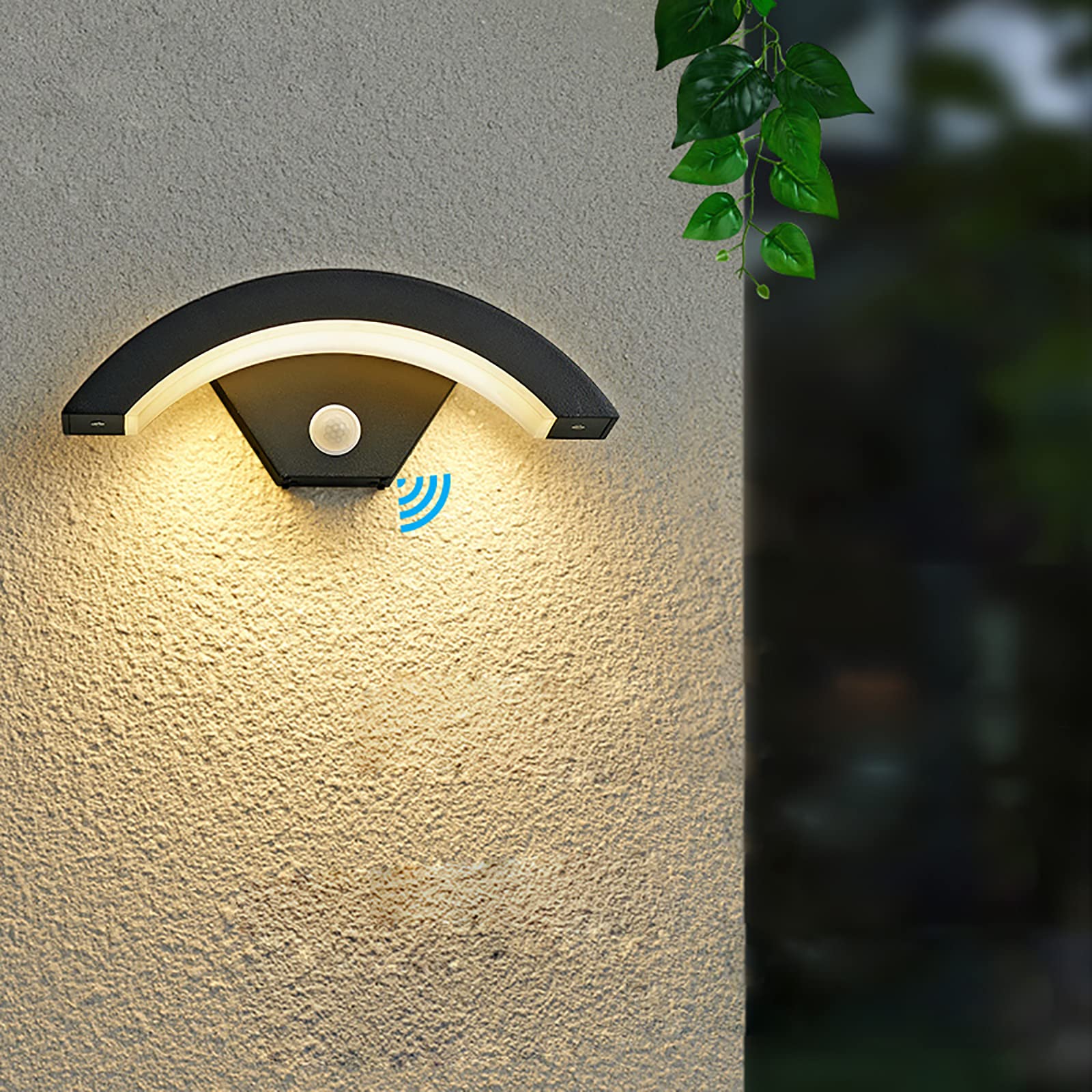 Luci da esterno a LED Sensore di movimento Lampada da parete per esterni Impermeabile IP65 Lampada da parete per esterni Luci da giardino Lampione Illuminazione da esterno  39