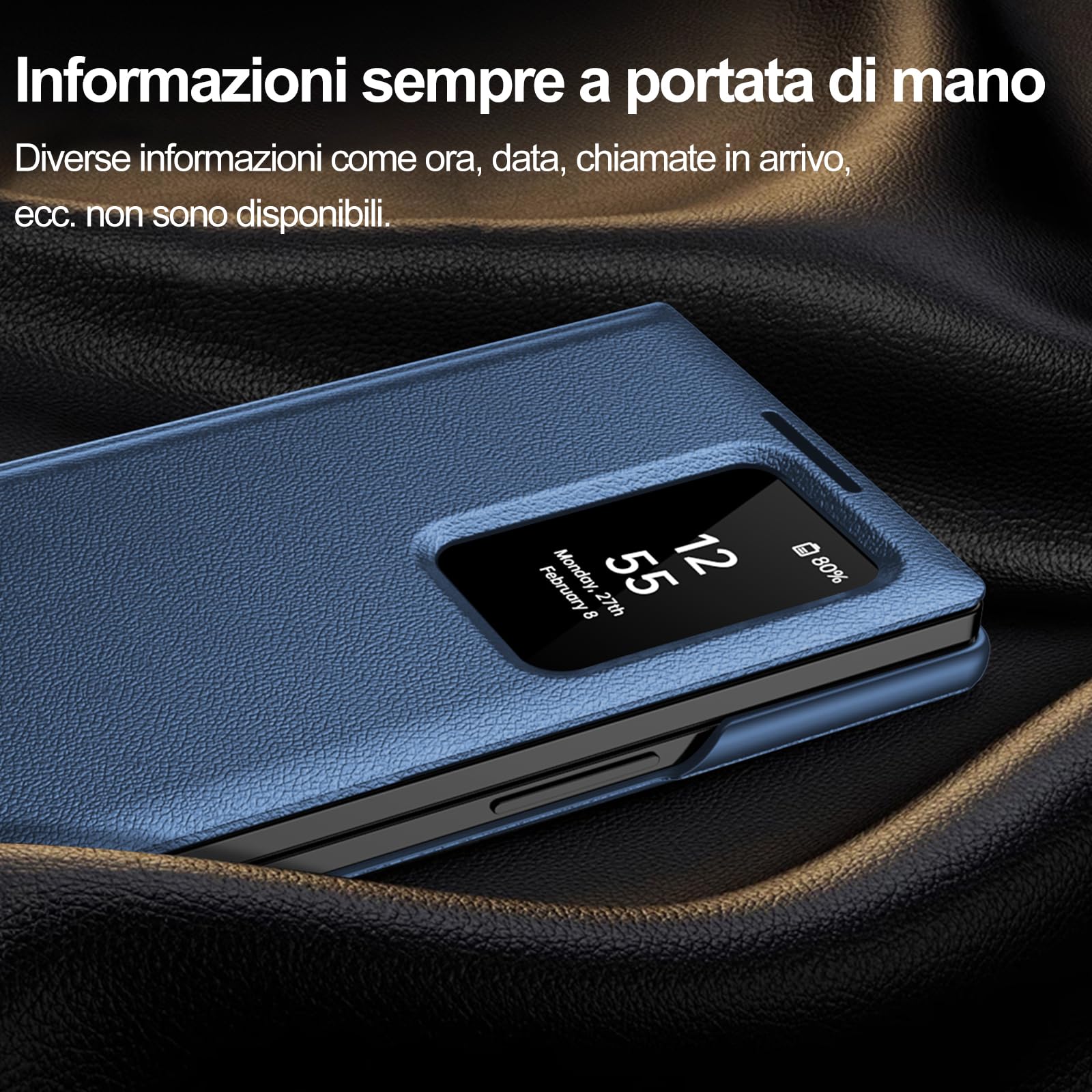 Funda para Samsung Galaxy Z Fold 8 Ultra Libro Smart View Ventana Funda