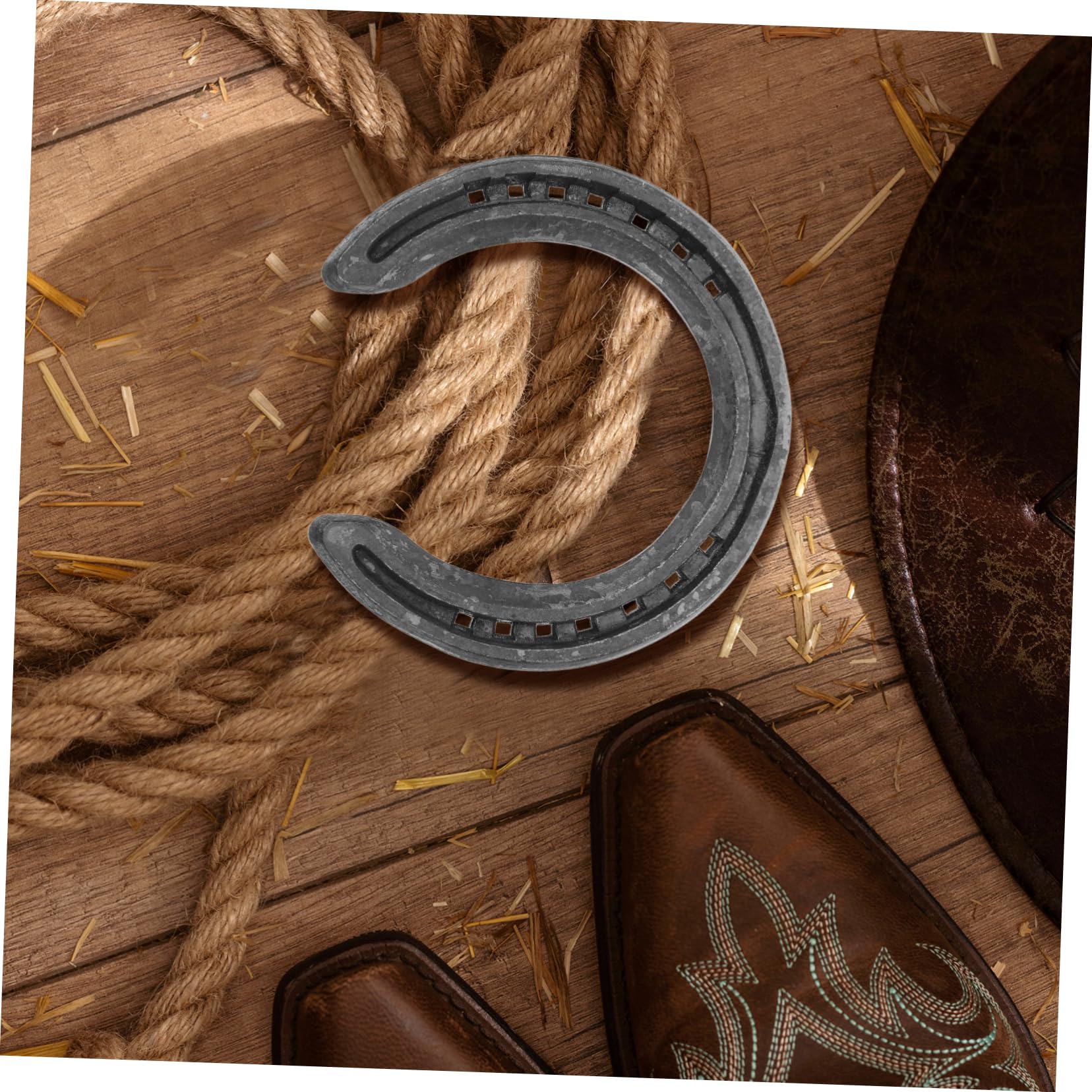 TOYANDONA Herraduras de Hierro Negras para Casco de Caballo, 4 Piezas | Decoración de Pared y Recuerdo de Fiesta, Uso Ecuestre para Montar, Ajuste Sencillo y Resistente al Desgaste