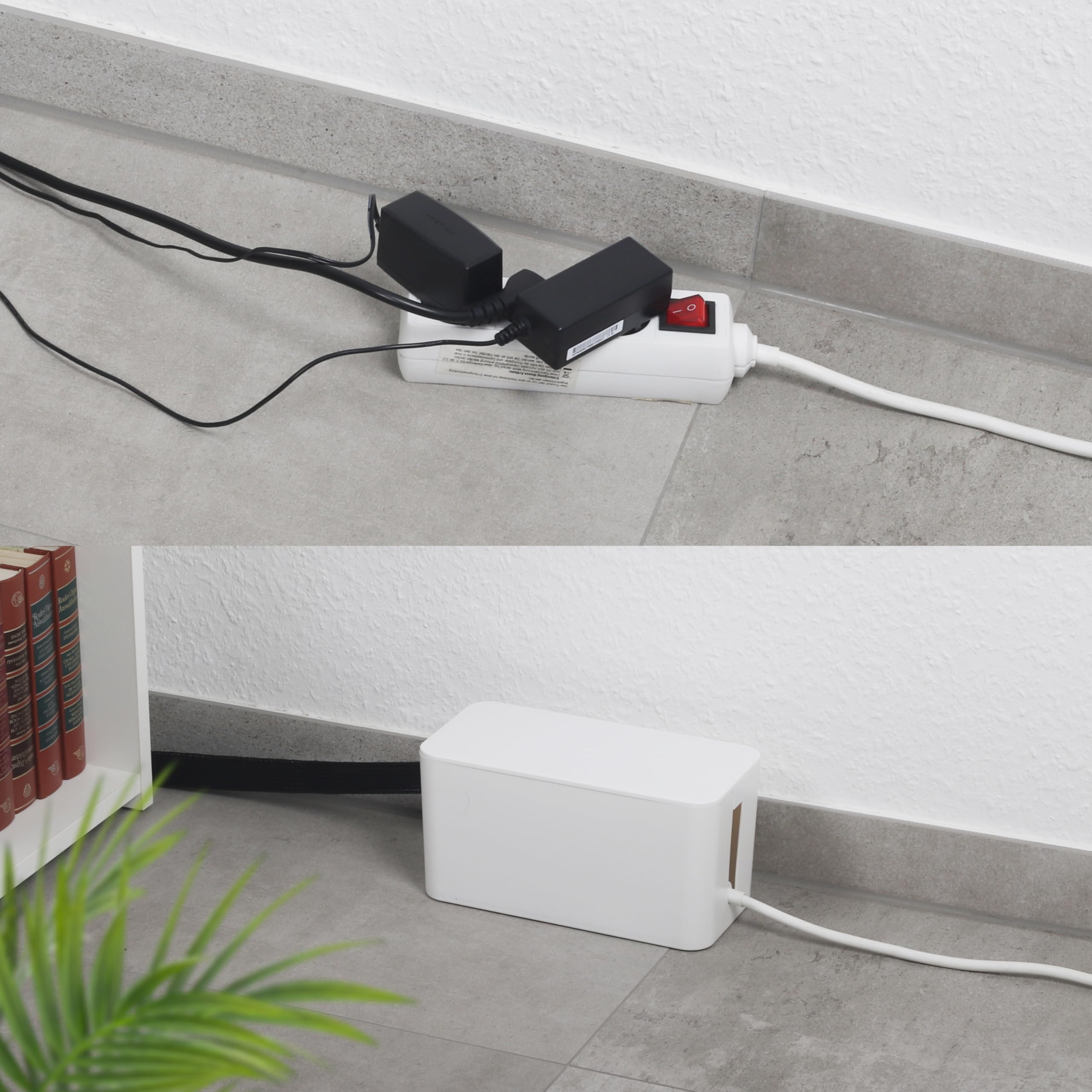 RICOO Cable Tidy Box, Z2301-W Ultimate Cable Box Organiser and Extension Lead Cover - Image 2