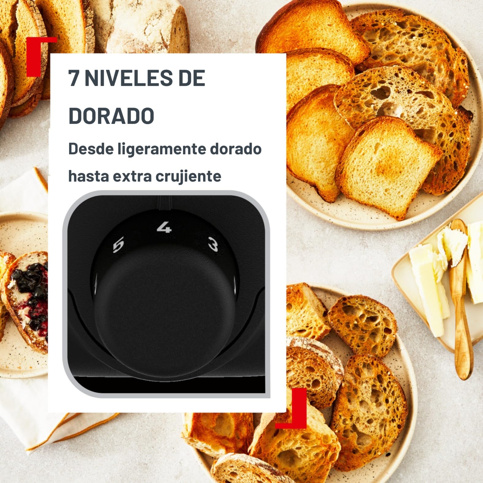 Tefal Tostadora Element, 1 ranura larga de 25 cm, 7 niveles de tostado, 1000 vatios, Rollo integrado, Diseño elegante, Negro y acero inoxidable, TL4308