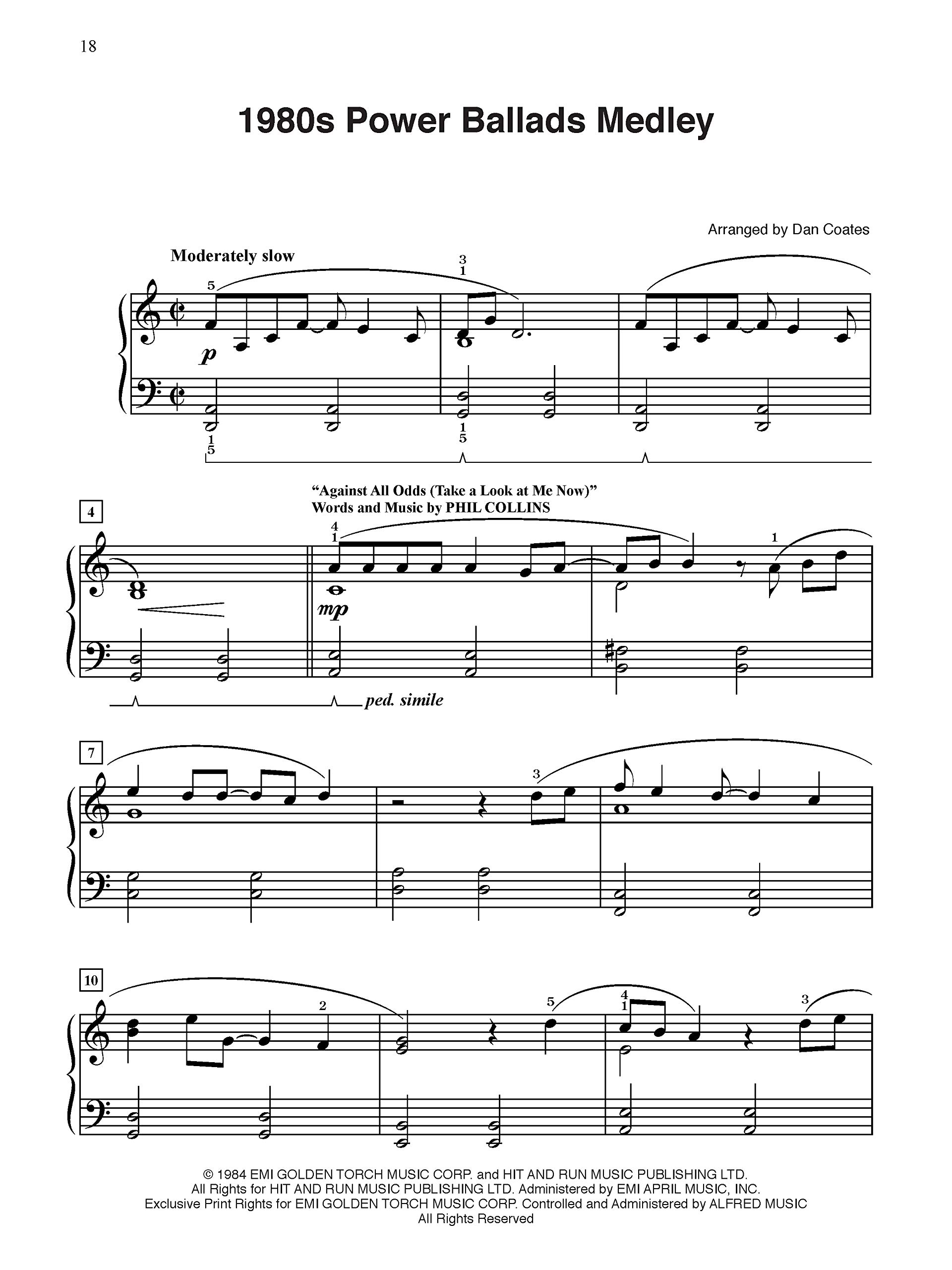 Medleys of Pop & Rock: Intermediate to Late Intermediate