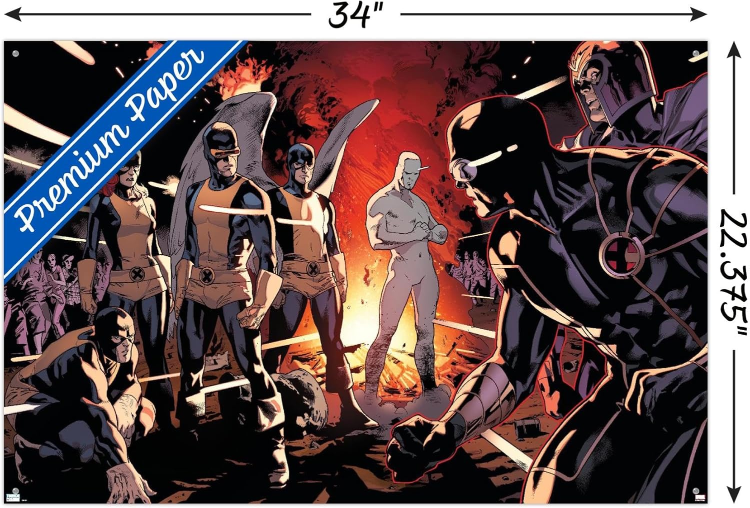 Marvel Comics - X-Men - クラシックグループウォールポスター プッシュピン付き