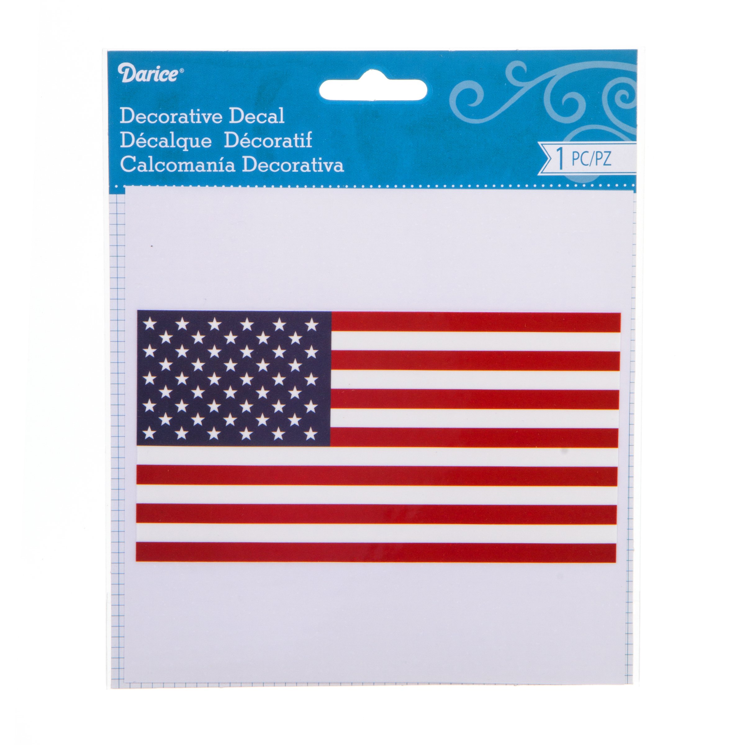 Drapeau USA autocollant Darice pour personnaliser vos objets facilement