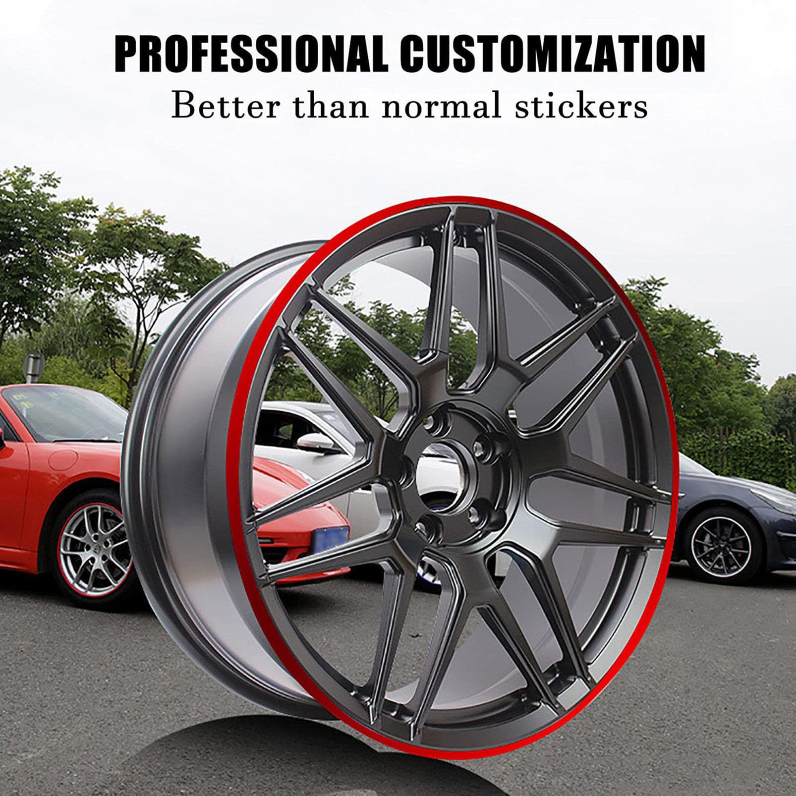 4pcs Protecteur Jante pour Voitures, Protection Jantes Voiture Protecteurs De Jantes, Anneau De Protection D'Enjoliveur De Roue pour Accessoires de Voiture de 16 à 20 Pouces
