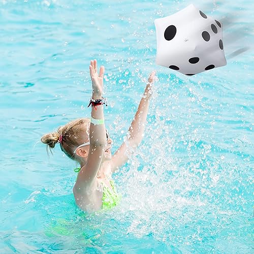 Miniatura 9 de Paquete de 3 dados inflables gigantes gigantes, dados inflables grandes para interiores y exteriores, juego amplio Ludo para fiestas en la piscina