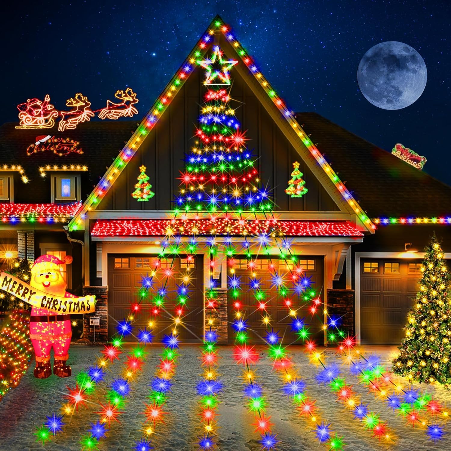 クリスマス イルミネーション LEDカーテンライト セット Amazon.co.jp: ソーラー イルミネーション ライト カーテンライト LED