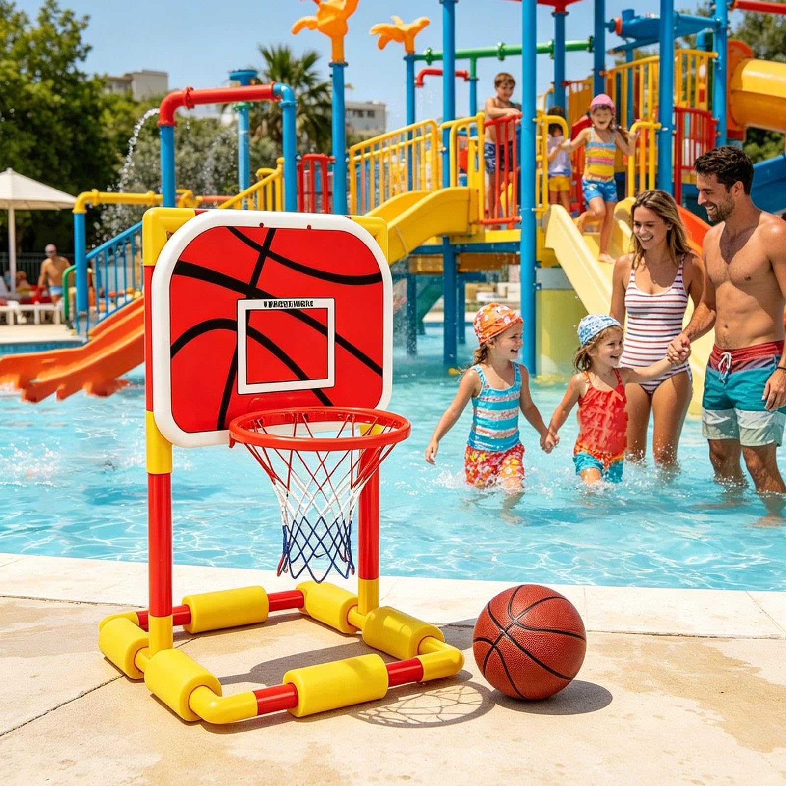 Panier de basket pour piscine, divertissement et entraînement