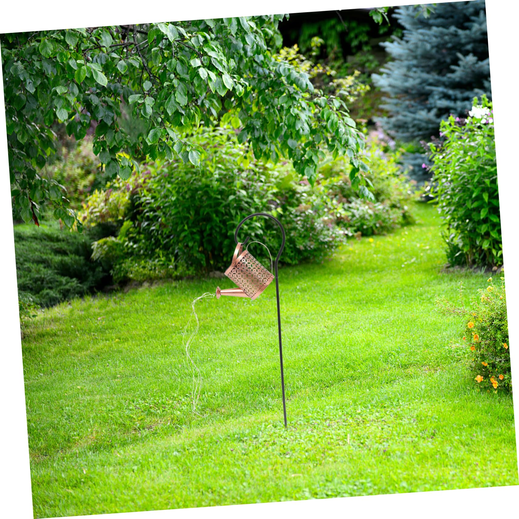 Lampada Solare da Giardino a Forma di Bollitore Cavo per Esterni, Luce Decorativa per Prato, Illuminazione Solare per Terrazze e Vialetti, Facile Installazione, Effetto Luminoso Decorativo