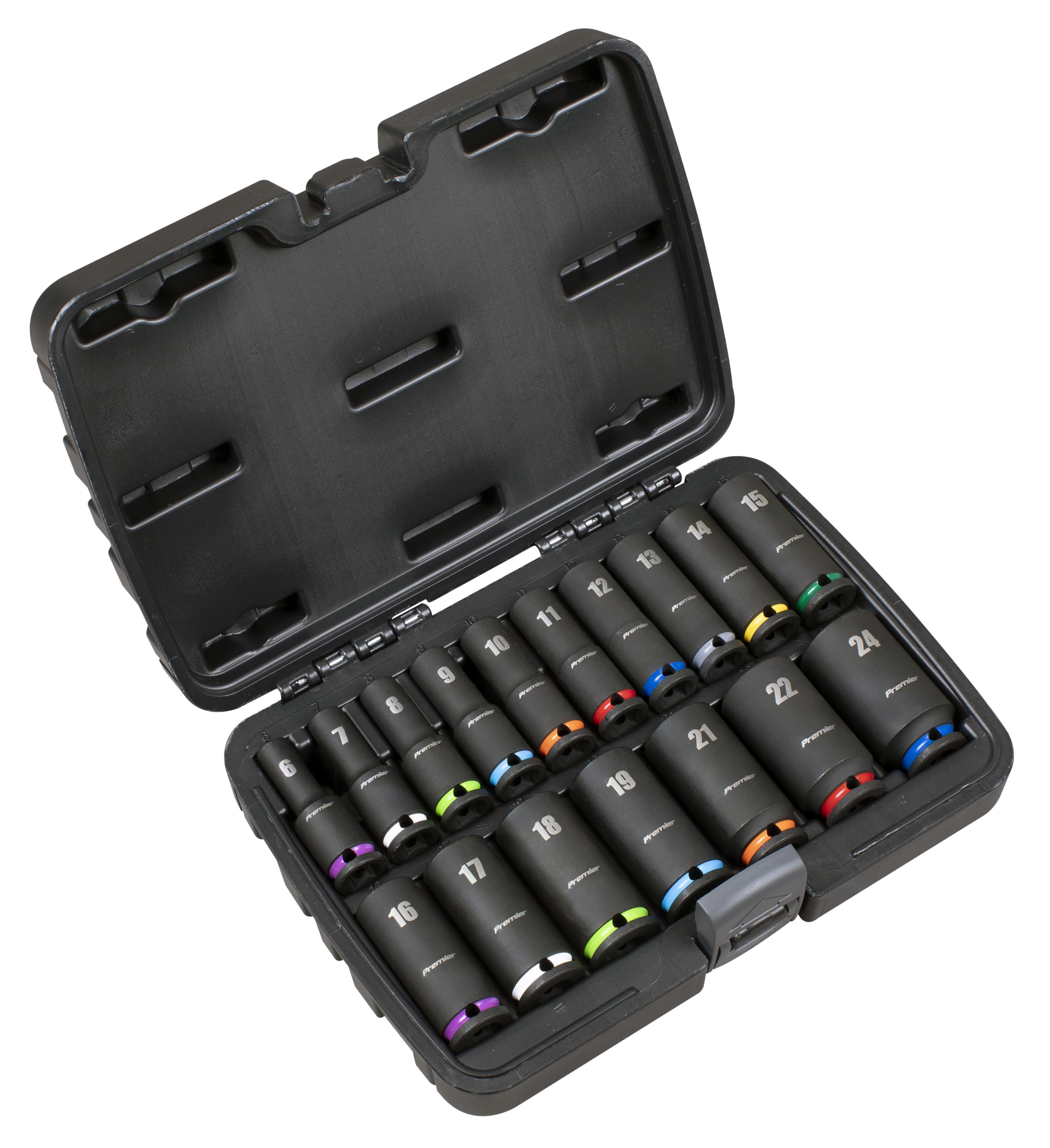 Sealey Premier 3/8" Sq Drive Deep Impact Socket Set 17pc – AK68219