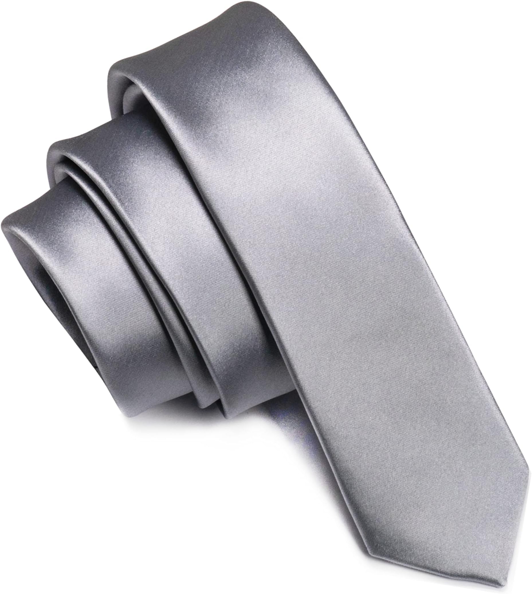 RBOCOTT Solid Color 5CM Skinny Tie for Men Party and Business