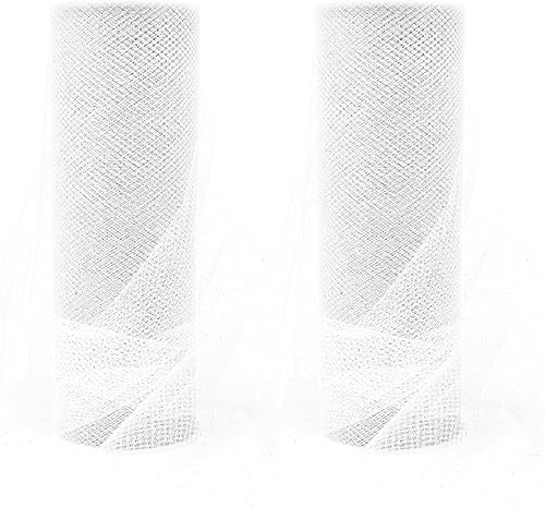 Craft and Party, Rollo de tul con purpurina de 15,24 cm x 45,7 m, carrete de tul