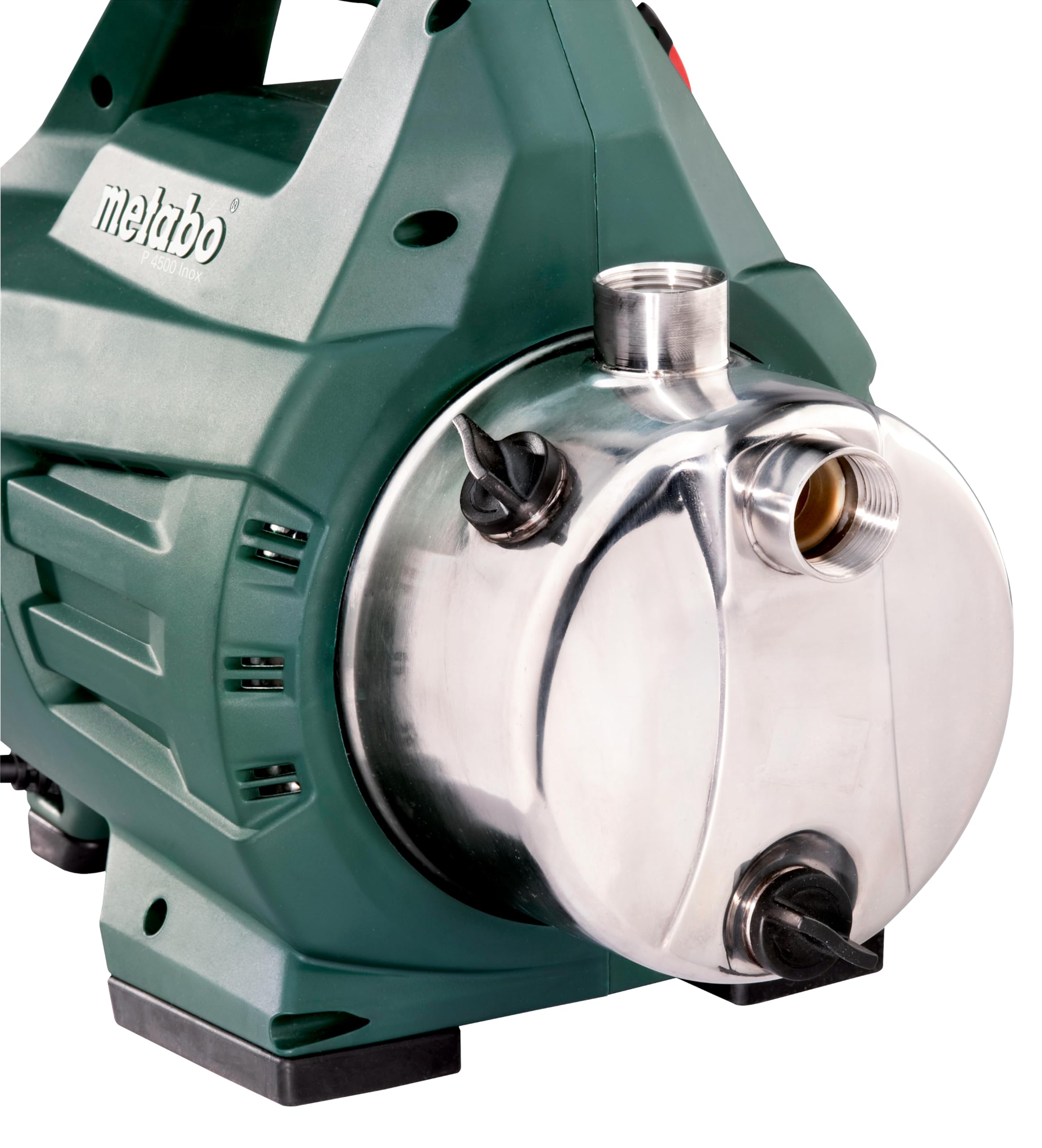 Metabo Gartenpumpe P 4500 Inox (600965000) Karton, Nennaufnahmeleistung: 1300 W, Max. Fördermenge: 4500 l/h, Max. Förderhöhe: 48 m