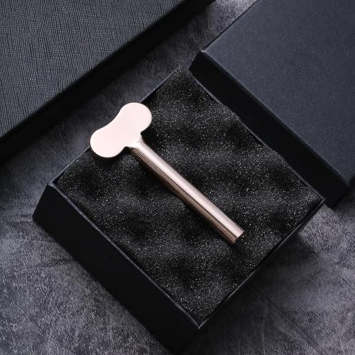 Llave exprimidora de tubo en color oro rosa, rodillo exprimidor de pasta de dientes de metal color coral, simple y práctico para baño, cocina,