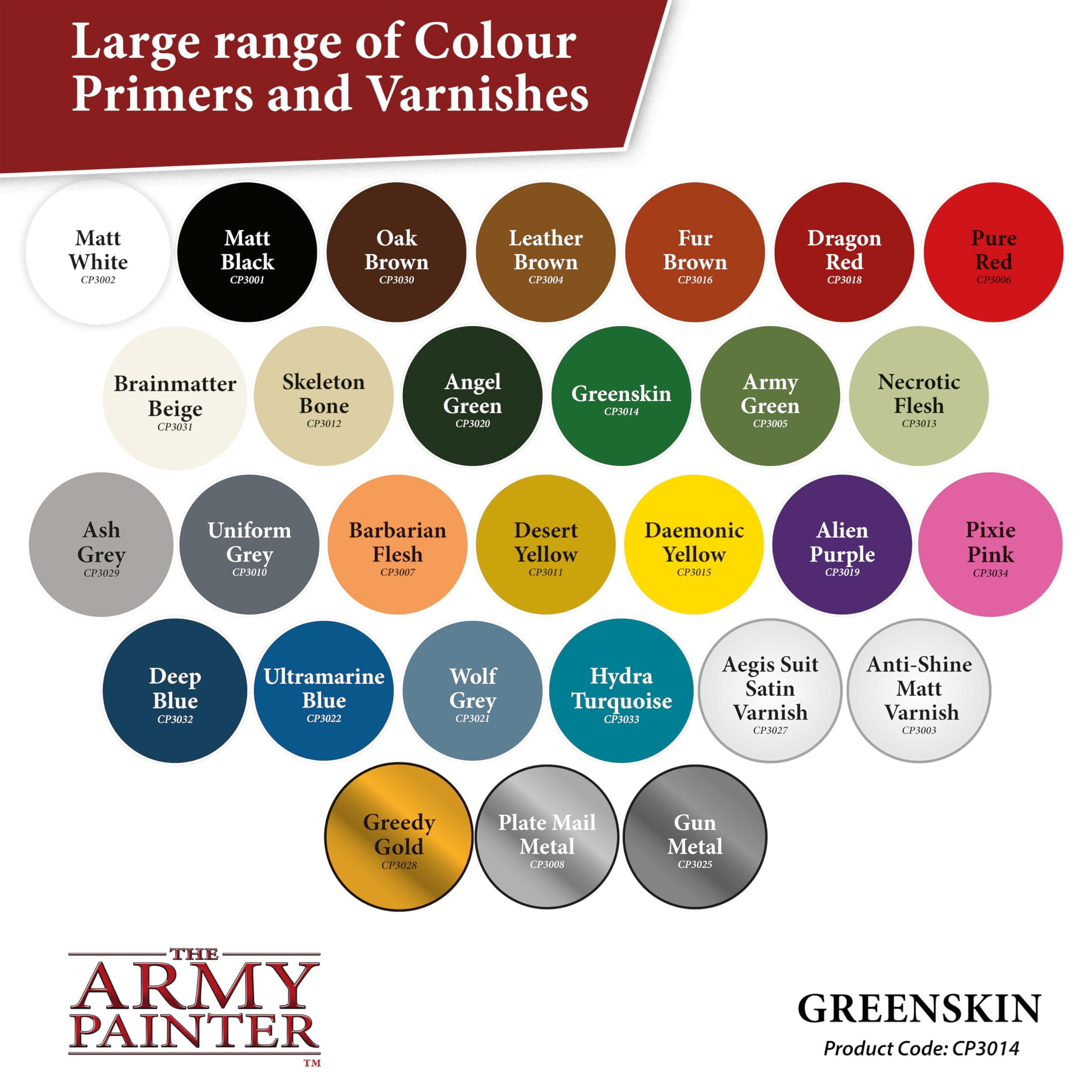 The Army Painter Colour Primer, Greenskin 400 ml podkład w sprayu, Primer Spray, lakier akrylowy w sprayu do malowania i figurek Warhammer