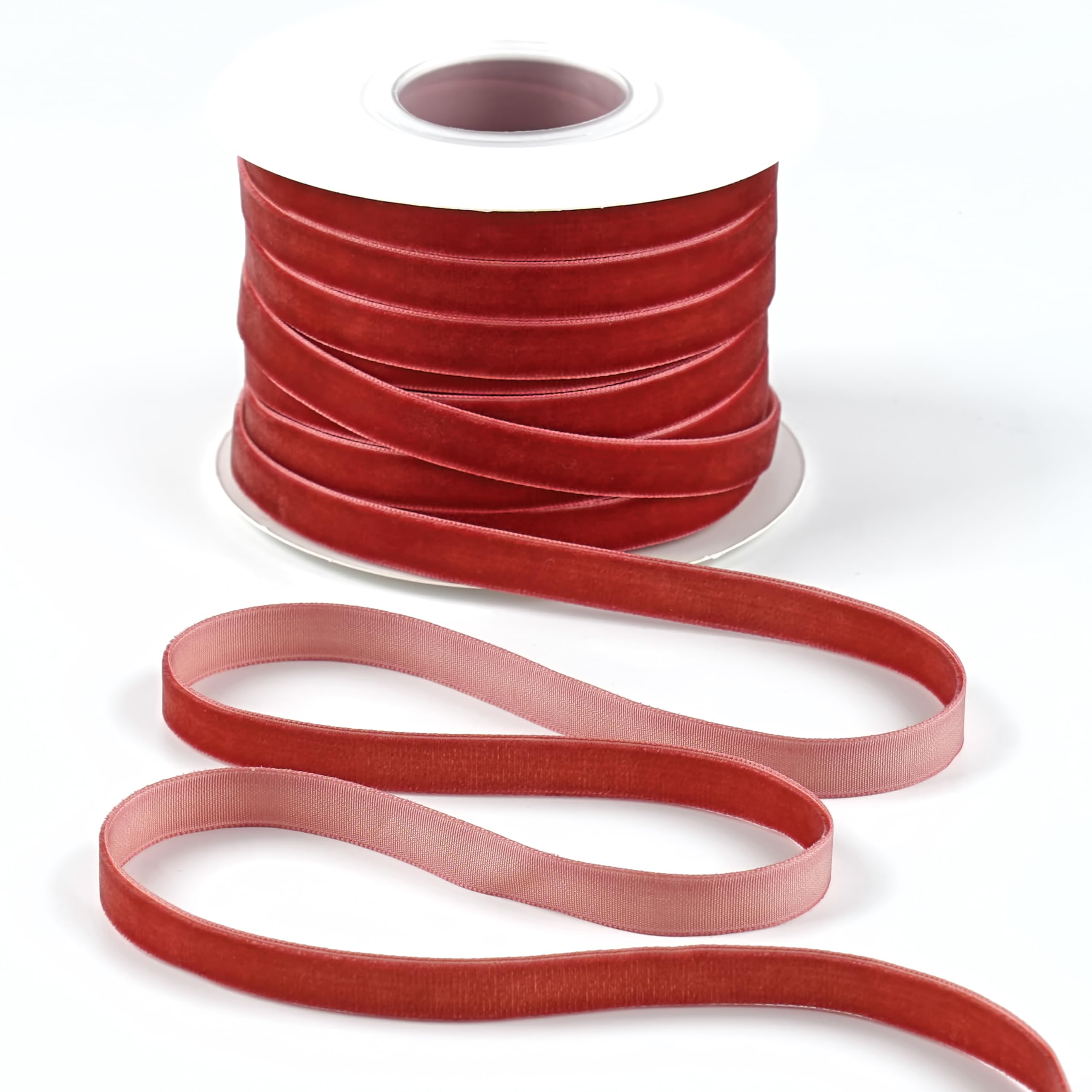 Pink Velvet Ribbon For Gift Wrapping, Trimming Ribbon For