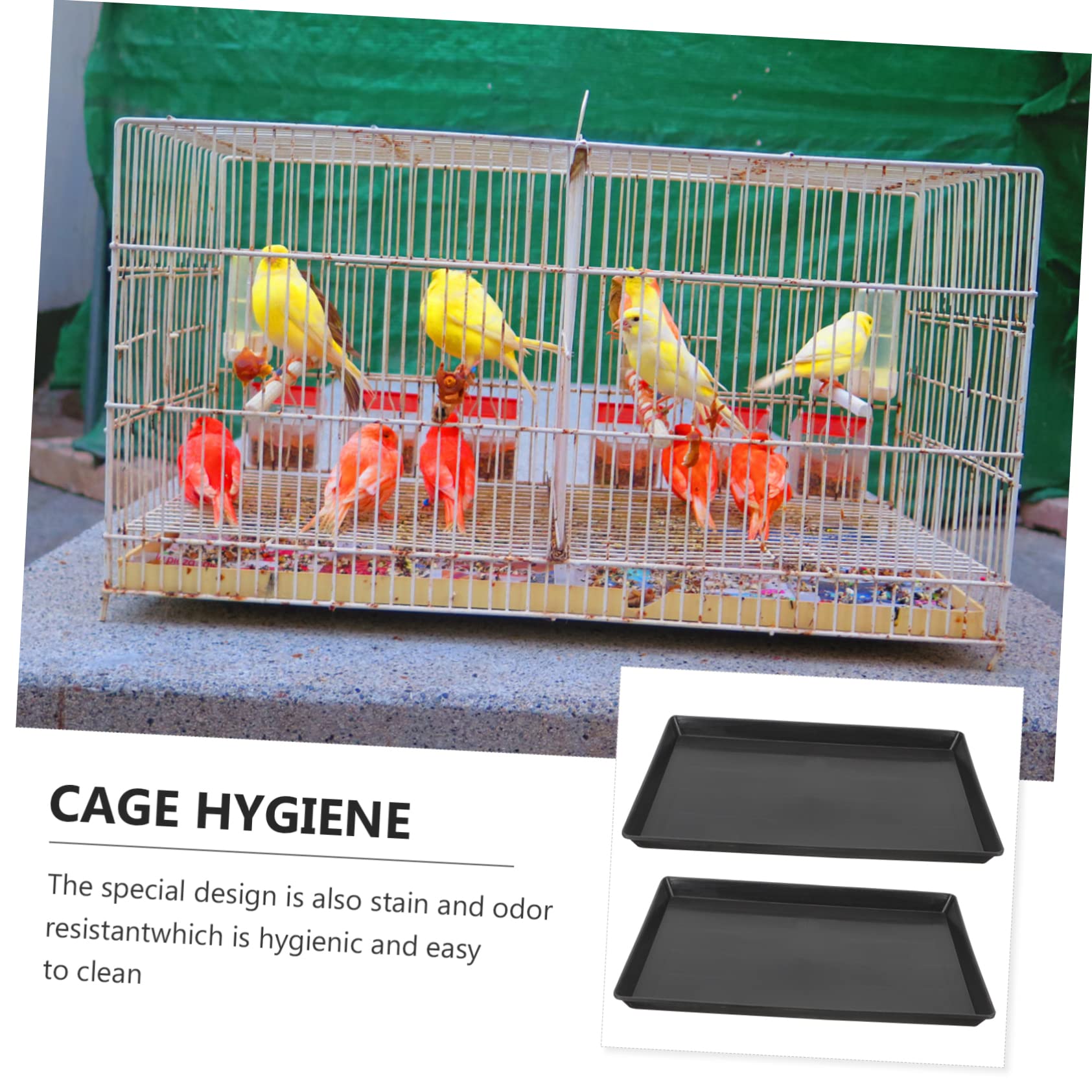 Garneck 2pièces Plateau De Cage pour Oiseaux Et Chiens Remplacement du Fond De Cage pour Petits Animaux Bac pour Éviter Les Salissures Et Faciliter Le Nettoyage