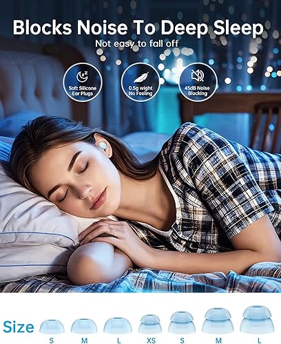 Miniatura 6 de Tapones para los oídos para dormir con cancelación de ruido, tapones para los oídos de 35 dB para reducción de ruido, tapones reutilizables para