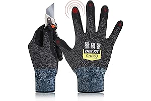 DEX FIT Level 5 Cut Resistant Gloves Cru553 - Reinforced Protection You Can Count On